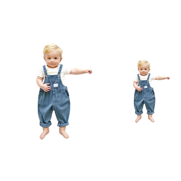 Kids Denim Overalls with Large Pockets – Soft Comfortable Durable Bib Pants for Toddlers Girls and Boys, Casual Playwear Jumpsuit