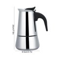 thumbnail image 1 of Cafetera De Café Expreso Para Estufa, Cafetera Portátil De Acero Inoxidable Moka, Cafetera De Inducción Moka Pot Para El Hogar, Camping Y Viajes, 1 of 7