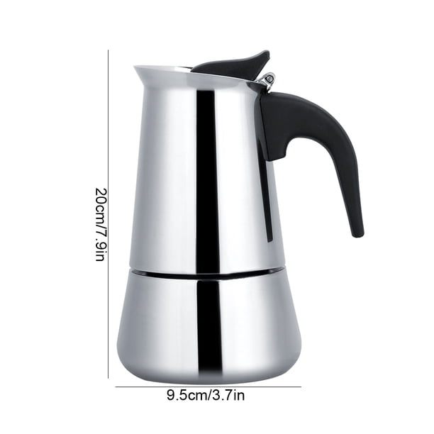 Cafetera De Café Expreso Para Estufa, Cafetera Portátil De Acero Inoxidable Moka, Cafetera De Inducción Moka Pot Para El Hogar, Camping Y Viajes