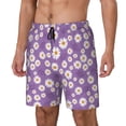 thumbnail image 2 of Uemuo Daisies Flowers Pattern Mens Swim Trunks Quick Dry Board Shorts with Mesh Lining, Stretch Beach Shorts Quick Dry No-Chafing Board Shorts-XX-Large, 2 of 9
