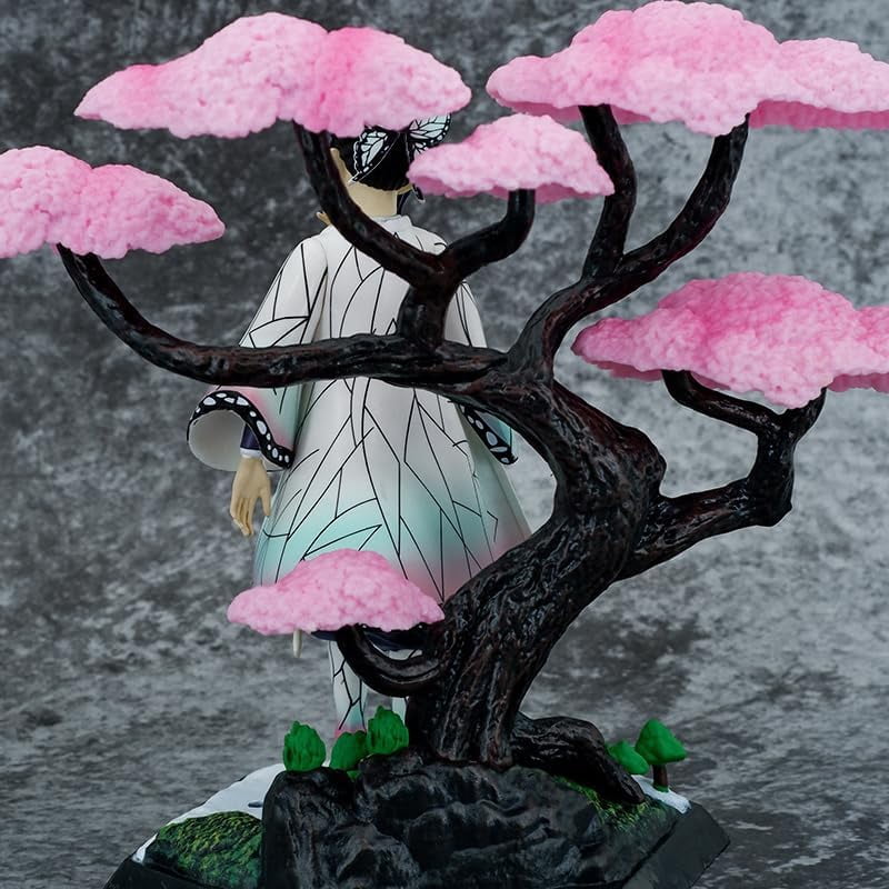 Agatsuma Figure Nezuko Figure Tanjirou Figure Kochou Shinobu Figure Scenes Figurine 20cm/7.9inch PVC Character Statue Souvenirs Anime Fans Gifts (Kochou Shinobu)