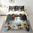thumbnail image 2 of Castle Fairy Teens Xmas Snowman 7pcs Bedding Comforter Set,Kawaii Rabbit Queen Bedding Sets Super Cozy,Happy New Year Queen Sheet Sets,Microfiber Bedroom Decor, 2 of 8