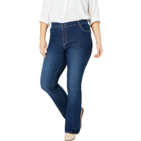 Woman Within Plus Size Petite Bootcut Stretch Jean