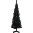 thumbnail image 1 of HOMCOM 5' Pencil Christmas Tree, Slim Artificial Xmas Tree with Realistic Branches, Sturdy Stand, Black, 1 of 8
