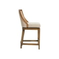 thumbnail image 3 of Alaterre Furniture Ellie Counter Height Wood Stool with High Back, Brown and Beige, 3 of 9