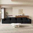 thumbnail image 6 of Sdorens 149.62" Modular Sectional Sofa,Corduroy Couch with Pillows,Comfy Sofa with Deep Seats for Living Room,Apartment(4 Seater Sofa,Black), 6 of 8