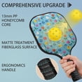 thumbnail image 4 of Pickleball Paddles Set,Pioneer Flower Floral Print Pattern Fiberglass Surface Pickleball Racket Set with 2 Indoor Outdoor Pickleball Balls and Pickleball Bag,Pickle-ball Equipment, 4 of 6