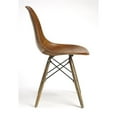 thumbnail image 6 of Home Square Leather & Mango Wood Side Chair in Brown - Set of 2, 6 of 8