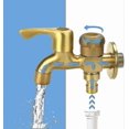 thumbnail image 1 of Brass Hose End Tap Outdoor Anywhere Garden Tap Garden Brass Water Bib Tap Brass Double Water Tap Allotment Tap Wall Mounted Faucet Washing Machine Tap, 1 of 5
