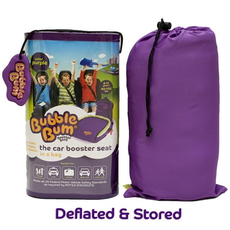 Bubblebum Inflatable Backless Booster Car Seat, Purple