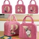 thumbnail image 2 of Bolsa térmica de lona para el almuerzo para niños y mujeres, organizador con estampado de letras doradas, bolsas con aislamiento para alimentos, caja refrigeradora para Picnic, 2 of 4