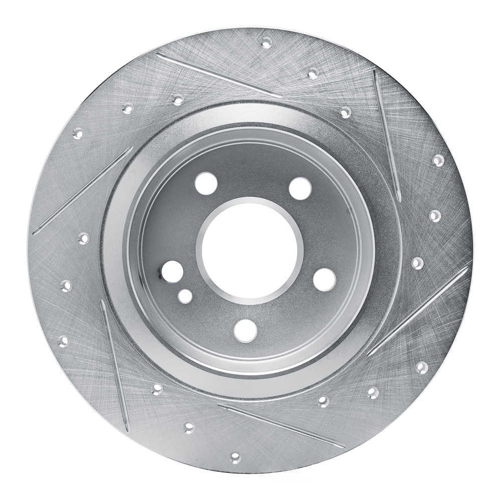 Dynamic Friction Company 631-63184L DFC Brake Rotor - Drilled And Slotted - Silver