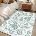 thumbnail image 2 of Farmhouse Floral Washable Area Rug 2.7 x 5 ft Turquoise Pastoral Botanical Country Rustic , Soft Non Slip Rugs Stain Repellent Indoor Felt Carpet for Living Dining Room Bedroom Home Office, 2 of 9