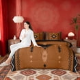 thumbnail image 4 of Erosebridal Brown Black Aztec Bedding Comforter Set, Bohemian Exotic Style Full Bedding Set, Black Reversible 7 Pieces, 4 of 6