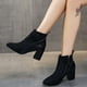 thumbnail image 1 of Botines Mujer Tacón Grueso Ante Con Cremallera Lateral Y Pespuntes De Piel Wmkox8yii hfjk967, 1 of 7