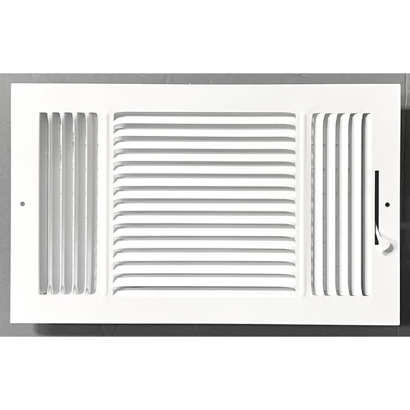 HBW 14"x 8" (Duct Opening Size) 3-Way Stamped Face Steel Ceiling/sidewall Air Supply Register - Vent Cover - Actual Outside Dimension 15.75" X 9.75"