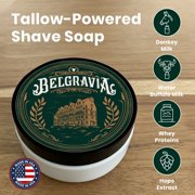 Belgravia Shaving Soap.Tallow or Vegan:Tallow