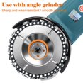 thumbnail image 4 of 4 Inch Angle Grinder Disc 22 Tooth Chain Saw Wood Carving Cutting Disc Steel, 4 of 5