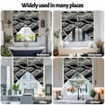 thumbnail image 6 of Swag Curtain Valances Abstract Lines Swag Valances for Kitchen Windows Sage Green Black Geometric Short Topper Curtains Valance Tier Pair for Kitchen Bedroom Living Room Bathroom 28"x36", 6 of 8