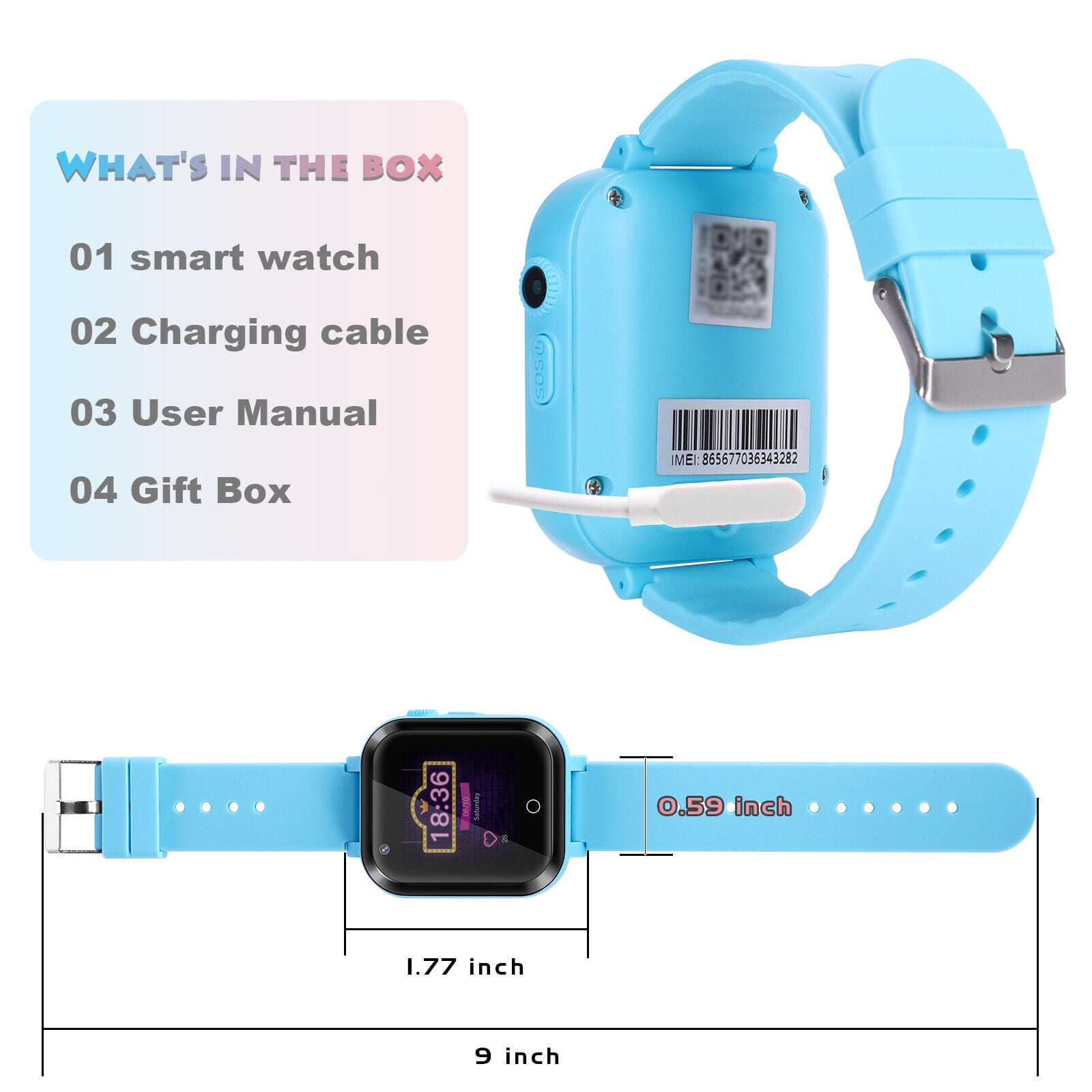 4G Kids SmartWatch SmartWatch for Kids with GPS Tracker and Calling Water Resistant Cell Phone Watch for Age 3 15 Years Old Girls Boys Latest Smart Watch Smartphone Support SIM Card Walmart