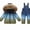 Dark Blue, variant on Kids Windproof Ski Suit Set Hooded Jacket and Bib Pants Waterproof Outfit Pink 3T