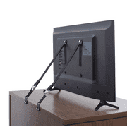 TV and Furniture Anti Tip Straps - Safety Furniture Wall Anchors for Baby Proofing Flat Screen TV, Dresser, Bookcase, Cabinets, and More - All Metal, No Plastic Parts (2 Pack, Black)