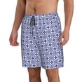 thumbnail image 2 of Kdxio Blue And White Porcelain Chinaware Pattern Mens Casual Shorts - Drawstring Summer Beach Sports Shorts for Men, 2 of 9