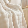 thumbnail image 3 of Flannel Reversible Throw Blanket - Multipurpose Furry Blanket Plush Fleece Blanket for Sofa，Bed & Travel, Camping, Gift, 3 of 7
