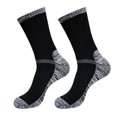 thumbnail image 2 of dianhelloya 1 Pair Men Winter Sports Socks Mid-tube Thickened Soft Anti-slip Elastic Patchwork Color Matching No Odor Basketball Football Jogging Socks Black, 2 of 8