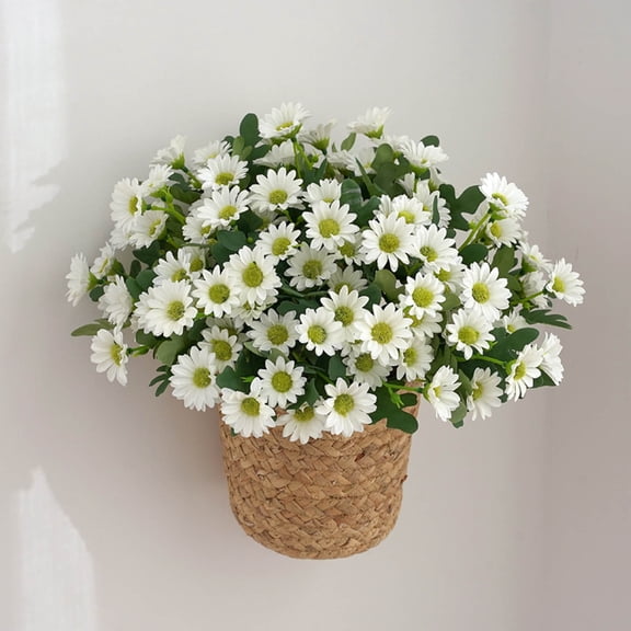 Artificial Daisy Flowers Small Daisy Flowers Bouquet , Arrangements for Wedding, Vase Centerpiece Table Decorations, Daisies Artificial Flowers White Daisy Fake Silk Flower Arrangements 66R