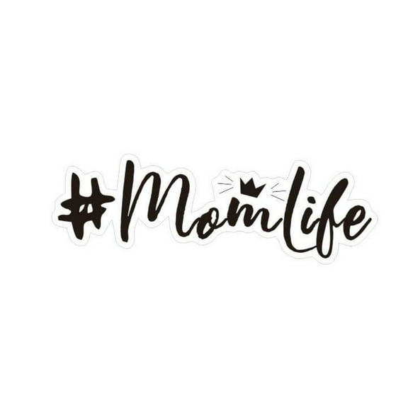 Mom Life Waterproof Graphic Decals, Custom Vinyl Window Clings for Best Mom, Cute Vinyl Sticker Momlife for Car Truck Window Laptop,6x2.2inch