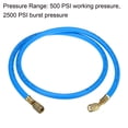 thumbnail image 3 of Uxcell 1/4 SAE Refrigerant Charging Hose 3.9ft 500PSI HVAC Hose for Air Conditioner Manifold Gauge Blue, 3 of 5