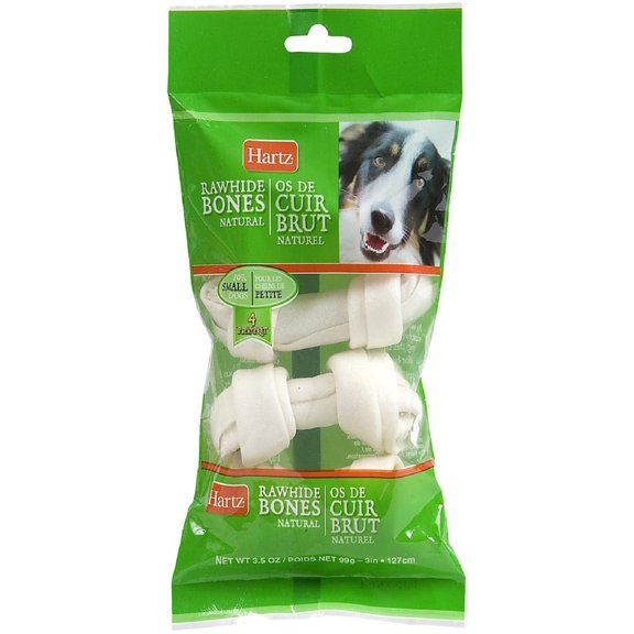 Hartz 84369 Rawhide Bones, 4-Count