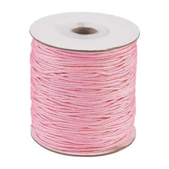 EOEMY 140Yards Round Nylon Thread Beading String Knotting Cord Diy Craft Jewelry 1.5mm-Pink