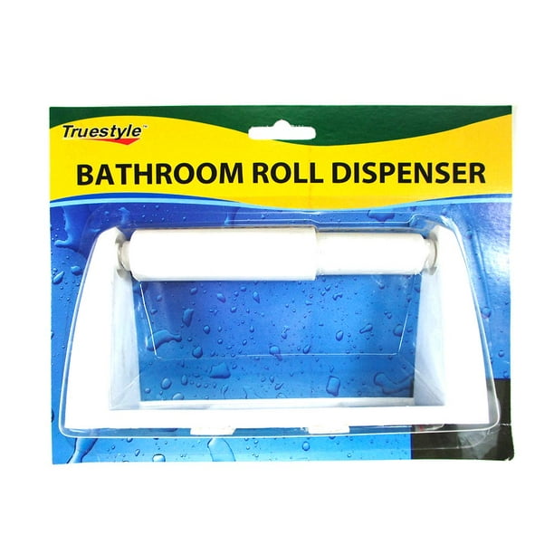 Plastic Toilet Paper Roll Holder Tissue Bathroom Dispenser Wall Mounted Hook Wht Com - Wall Paper Holder Plastic