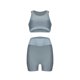 thumbnail image 1 of Gibobby Trajes de Entrenamiento para Mujer Conjunto de dos piezas de yoga de cintura alta para mujer, deportivo, casual, color sólido, chaleco(Gris,M), 1 of 4