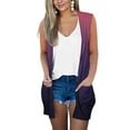 thumbnail image 4 of JINMGG Womens Coats , Winter Coats for Women Women's Casual Sleeveless Printed Loose Pockets Tops Cardigan, 4 of 5