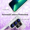 thumbnail image 6 of Comepatible with Samsung S23 Ultra Case Glitter Sparkle Gold, Luxury Phone Case Samsung Galaxy S23 Ultra Case Silicone Shiny Bumper Protective Case Anti-Scratch Cover (Purple), 6 of 14