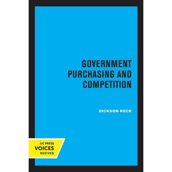 Government Purchasing and Competition, (Paperback)