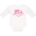 thumbnail image 3 of Inktastic Love in Red and Pink with Heart Boys or Girls Long Sleeve Baby Bodysuit, 3 of 5