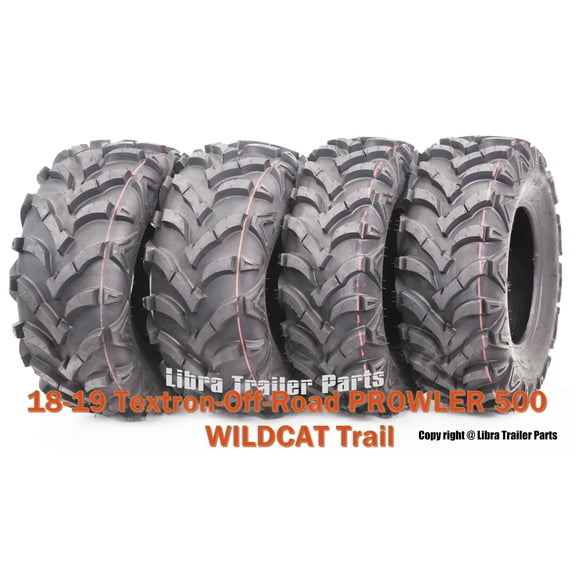 25X8X12 & 25X10X12 Set 4 ATV Solid Mud Tires fit 18-19 Textron-Off-Road PROWLER 500 WILDCAT Trail