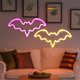 thumbnail image 3 of Luces de Halloween con forma de murciélagos. Luces LED con pilas para decoración interior y exterior. Perfectas para fiestas de Halloween y para crear ambiente, 3 of 6