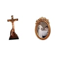 thumbnail image 1 of Estatua católica,Colección religiosa de la estatua de la Virgen María,Figura de la cruz de Jesús Escultura católica decoración,Marco de fotos,Marco de fotos vintage para colgar en la pared, 1 of 8