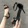 thumbnail image 6 of RUIYANQI Women's High Heel Sandals Ankle Strap Open Toe Shoes Minimalist Design Elegant Party Footwear Stylish Stiletto Heels Black Women Sandal, 6 of 7