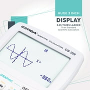 CATIGA CS-229 Electronics Scientific Calculator with Graphic Functions, White