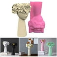 thumbnail image 2 of Cute Girl Flower Pots Mold Epoxy Resin Molds Pen Holder Candle Holder Cement Planter Silicone Mould Home Decorations, 2 of 9