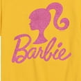 thumbnail image 3 of Barbie - Barbie Logo Pink Glitter Transfer - Toddler And Youth Short Sleeve Graphic T-Shirt, 3 of 5