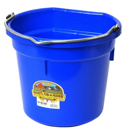 Miller Manufacturing 20qt Blue Flat Plastic Bucket