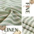 thumbnail image 2 of Curtainking Rayé Cuisine Rideau Lin Café Rideaux Semi-Transparent Rustique Ferme Niveau Rideaux 24 Pouces Tige Poche 2 Panneaux Vert, 2 of 6