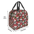 thumbnail image 3 of Disketp Skull and Roses for Insulated Lunch Bag for Women and Men, Perfect for Work, Hiking, Picnic, 3 of 8